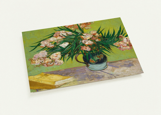Oleanders and Books By Vincent van Gogh Pack of 10 Post Cards | Vincent van Gogh Post Cards | A6 (10.5 x 14.8 cm) - 4.1 x 5.8 inches