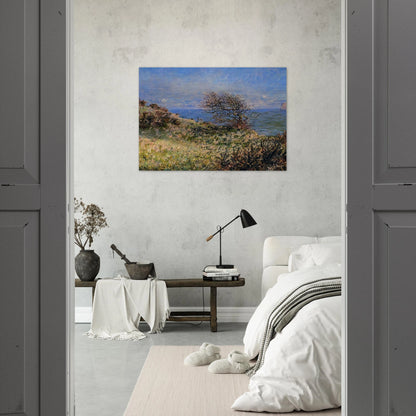 On the Cliff at Fecamp - claude monet Brushed Aluminum Print - 70x100 cm / 28x40 inches | claude monet Aluminum Print | claude monet Prints