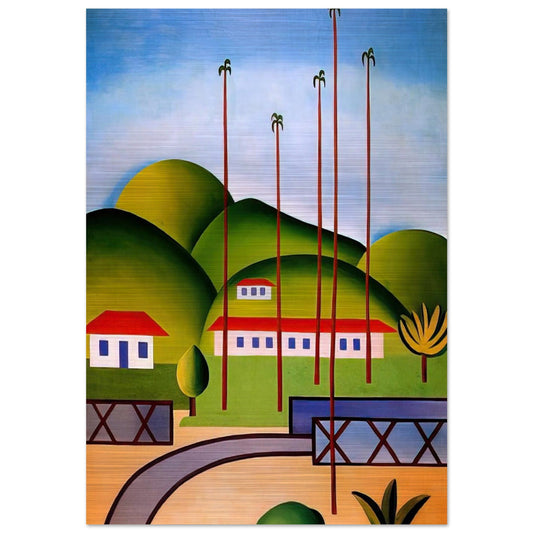 Palm Trees - Tarsila do Amaral Brushed Aluminum Print - 70x100 cm / 28x40 inches | Tarsila do Amaral Aluminum Print | Tarsila do Amaral Prints