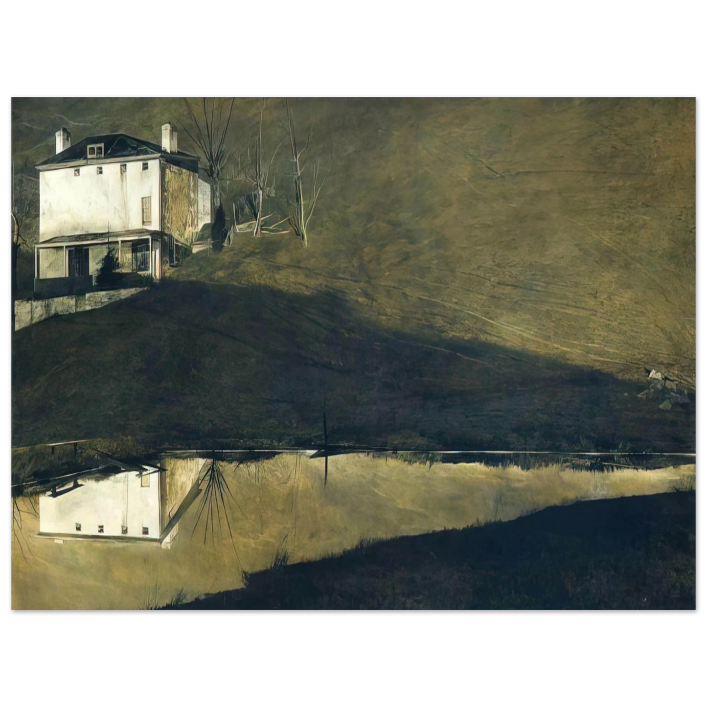 Andrew Wyeth - BROWN SWISS Wall Art - 21x29.7 cm / 8x12" - Fine Art Poster - -