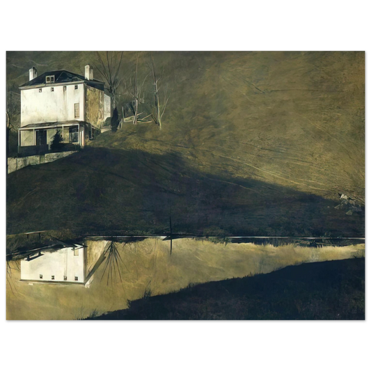 Andrew Wyeth - BROWN SWISS Wall Art - 21x29.7 cm / 8x12" - Fine Art Poster - -