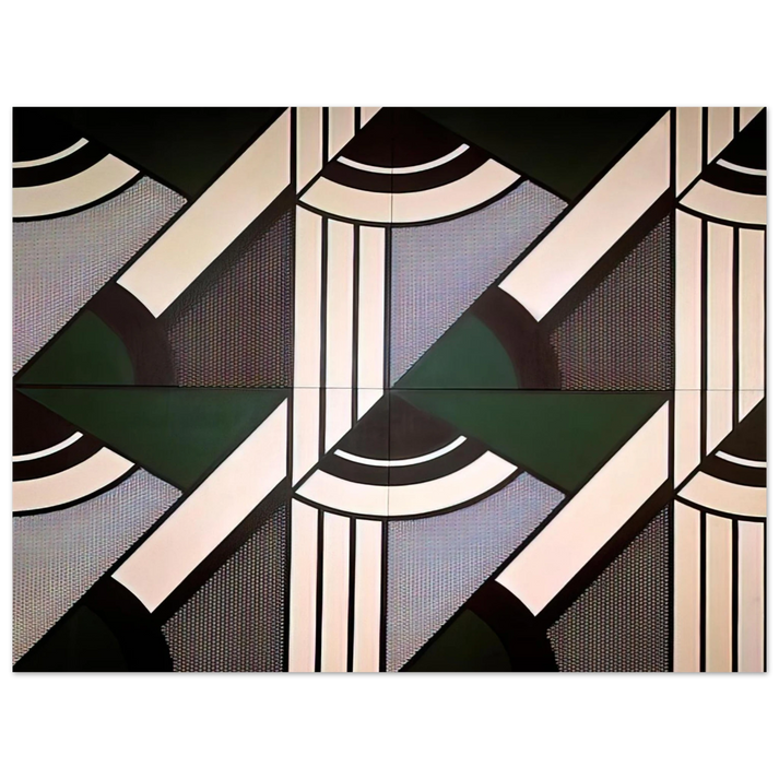 Roy Lichtenstein - MODULAR PAINTING WITH FOUR PANELS 6 1970  75x100 cm / 30x40inches Fine Art Poster