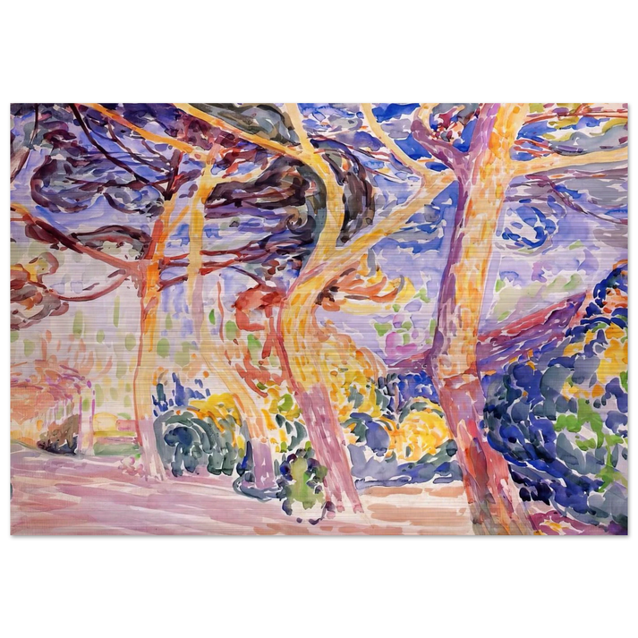 Under the Pines - Henri-Edmond Cross Brushed Aluminum Print - 70x100 cm / 28x40 inches | Henri-Edmond Cross Aluminum Print | Henri-Edmond Cross Prints