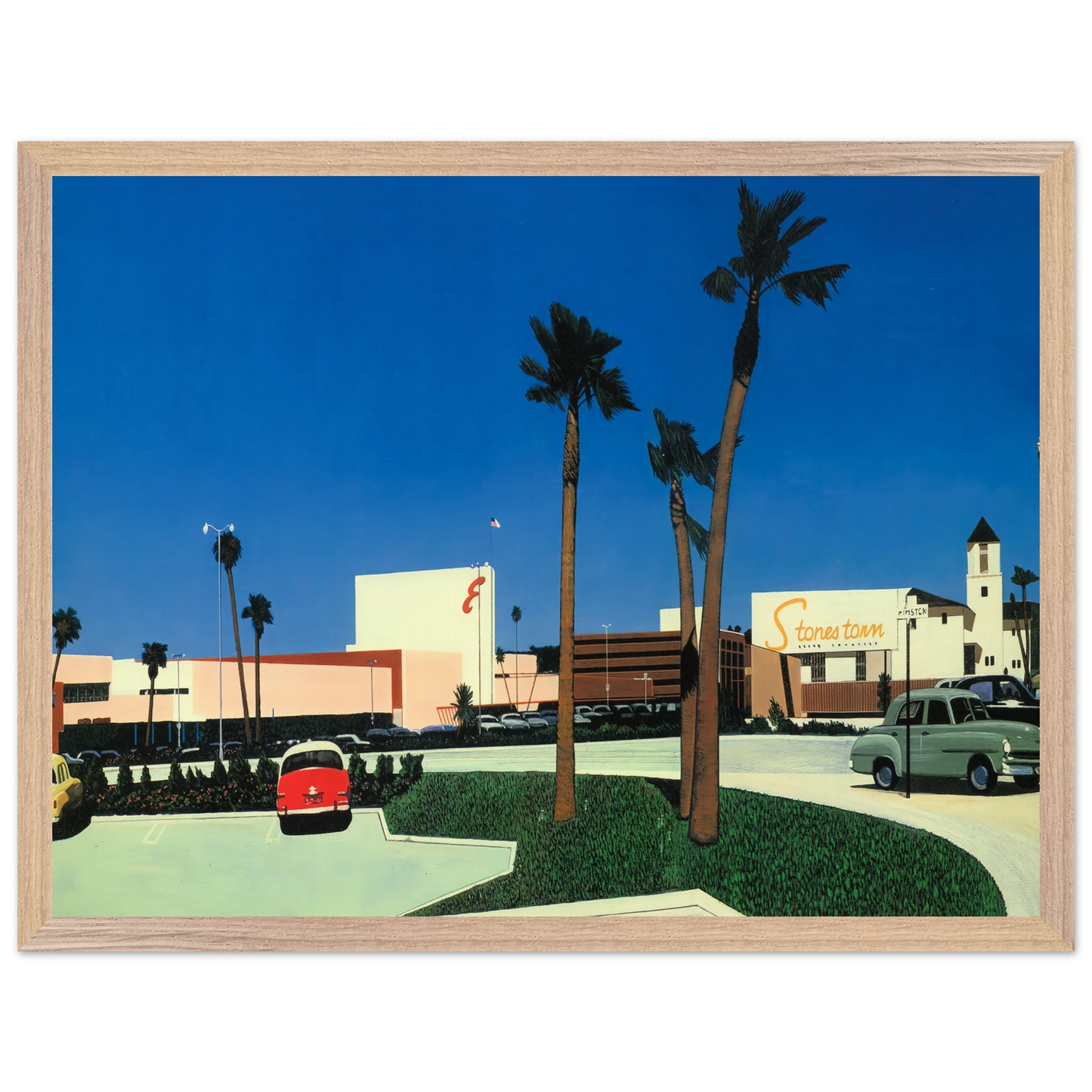 Hiroshi Nagai - In the beginning Stonestown Wall Art - 60x80 cm / 24x32 inches - Premium Wooden Framed Poster With Fine Art Paper - White frame