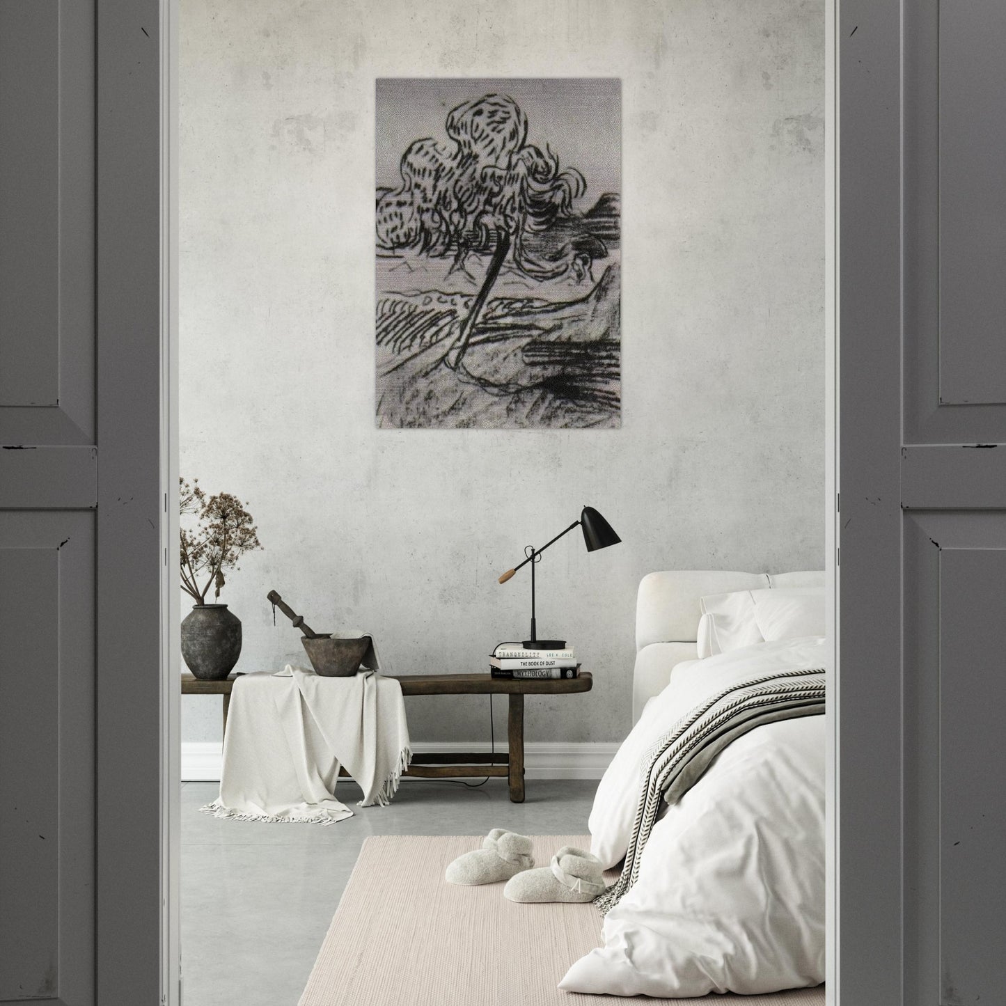 Study of a Fruit Tree - Vincent van Gogh Brushed Aluminum Print - 70x100 cm / 28x40 inches | Vincent van Gogh Aluminum Print | Vincent van Gogh Prints