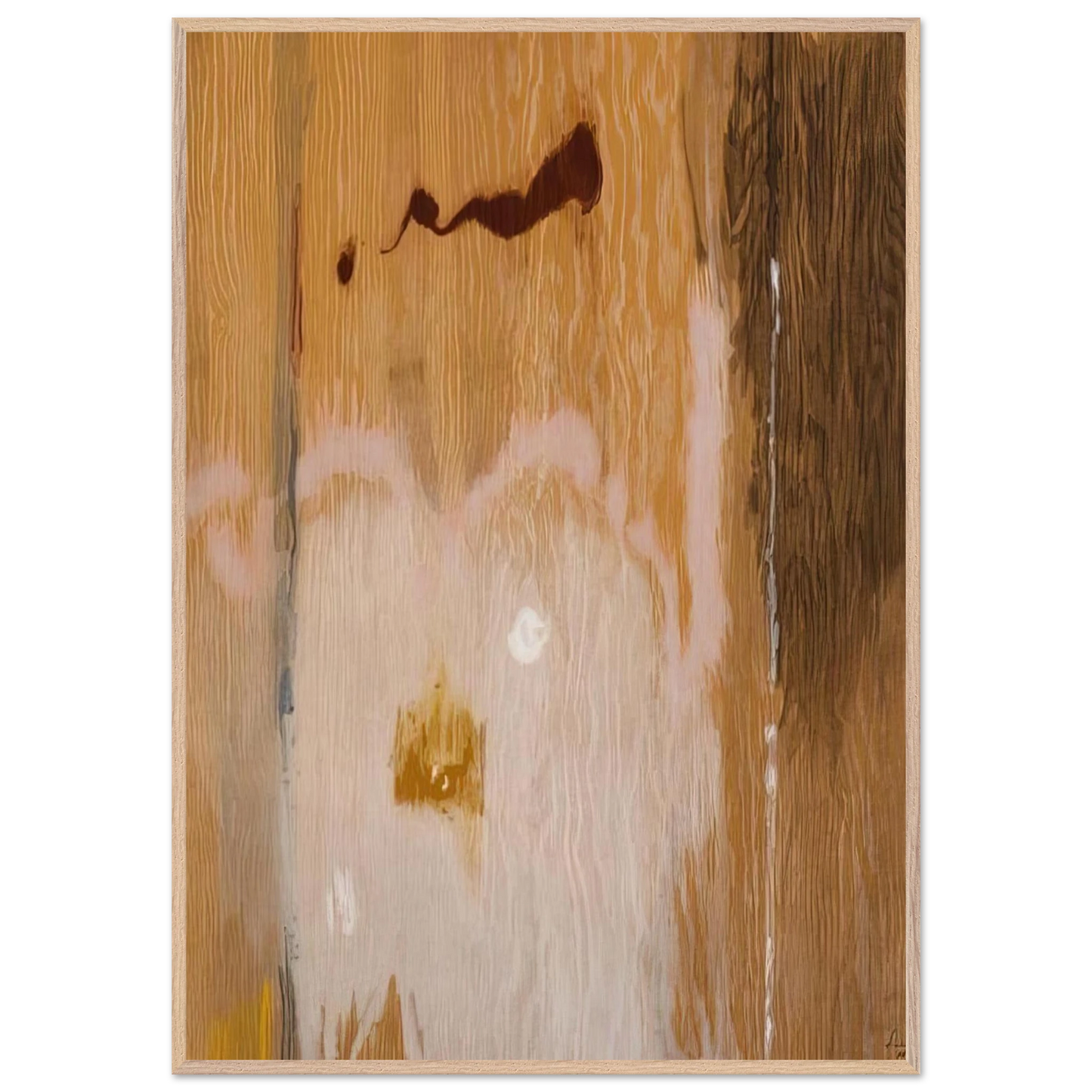 Helen Frankenthaler - Tales of Genji VI - 1998 Wall art - 13x18 cm / 5x7 inches - Premium Wooden Framed Poster With Fine Art Paper - Wood frame