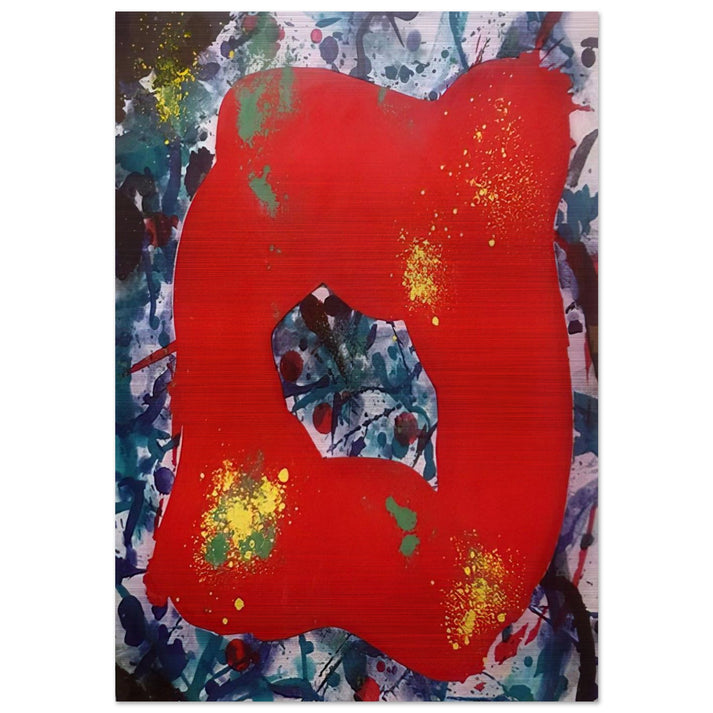 Untitled  SFE 071  - Sam Francis Brushed Aluminum Print - 70x100 cm / 28x40 inches | Sam Francis Aluminum Print | Sam Francis Prints