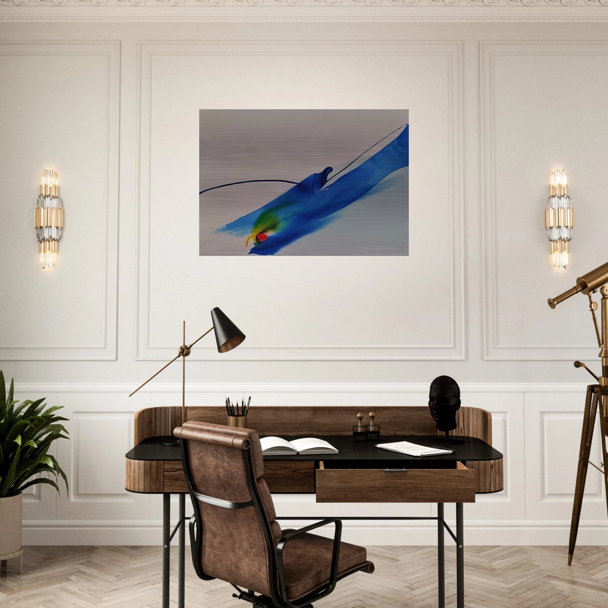 Phenomena Calling - 1969 - Paul Jenkins Brushed Aluminum Print - 70x100 cm / 28x40 inches | Paul Jenkins Aluminum Print | Paul Jenkins Prints