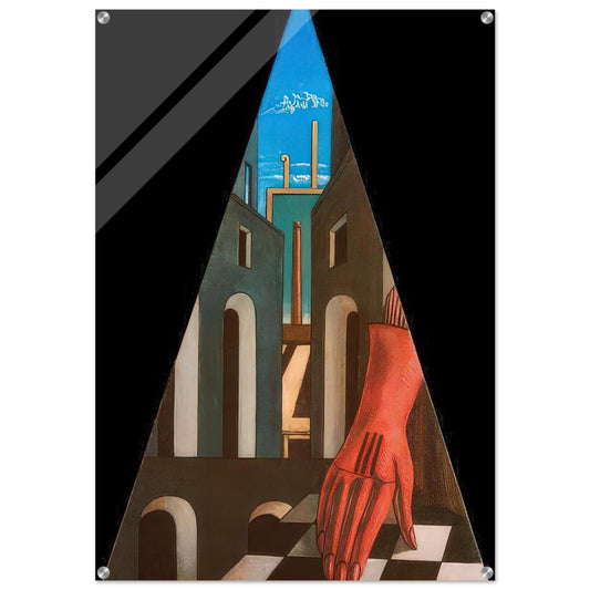 METAPHYSICAL TRIANGLE 1958 - Giorgio de Chirico Acrylic Print - 70x100 cm / 28x40″ inches