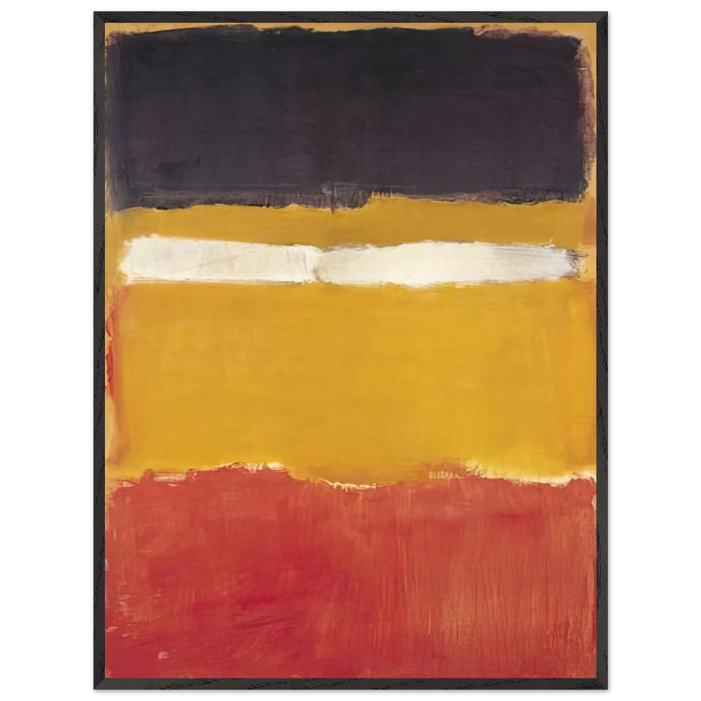 Mark Rothko - Number 24 Untitled - 1951 Wall Art - 21x29.7 cm / 8x12" - Premium Wooden Framed Poster With Fine Art Paper - White frame