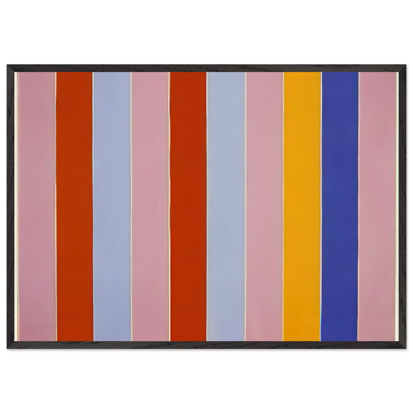 Peeping Wall - 1960 - Gene Davis Framed Art Print – Black Wooden Frame - Default Title - -Framed Art Print