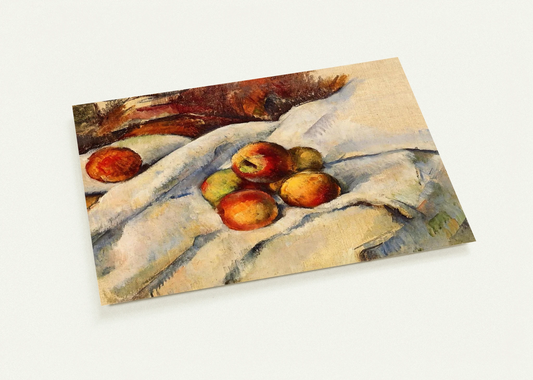 Apples on a Sheet By Paul Cézanne Pack of 10 Post Cards | Paul Cézanne Post Cards | A6 (10.5 x 14.8 cm) - 4.1 x 5.8 inches