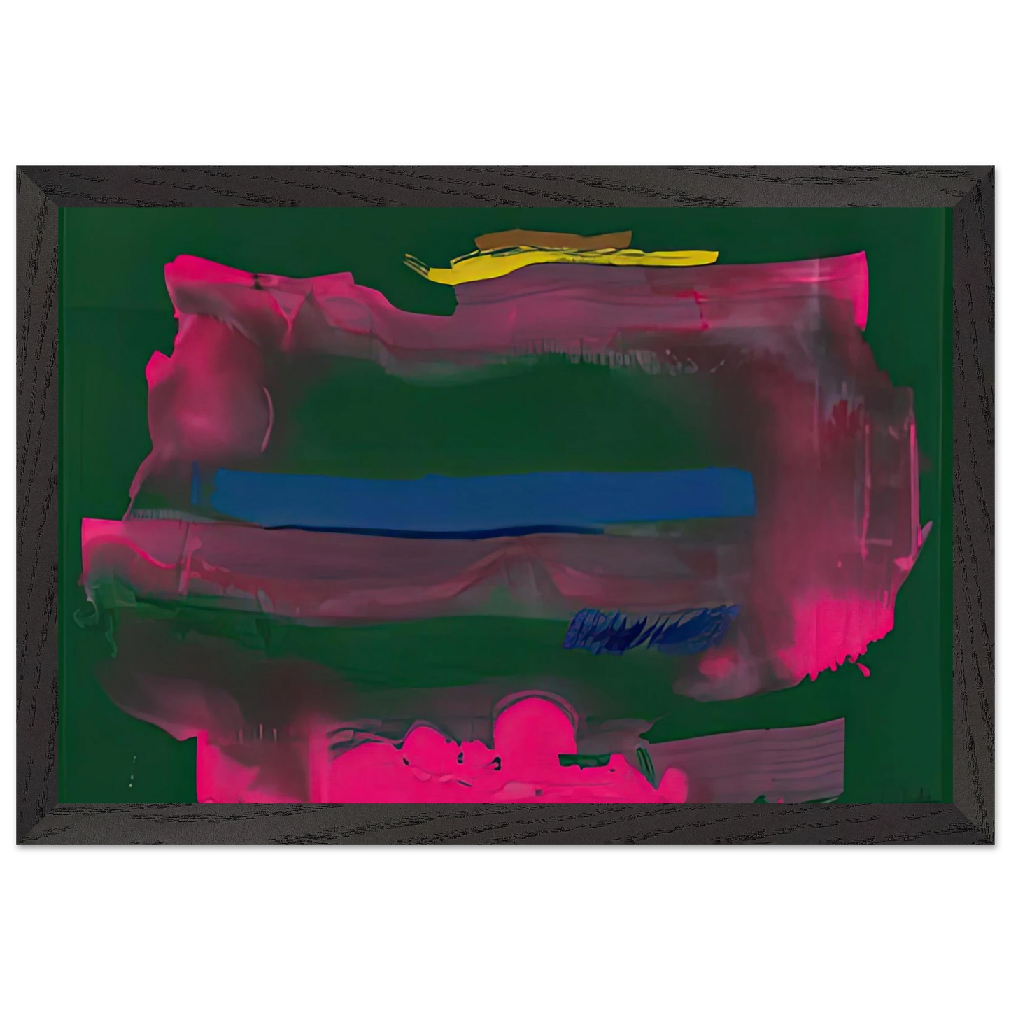 Helen Frankenthaler - Reef, 1991- Wall Art - 60x80 cm / 24x32 inches - Premium Wooden Framed Poster With Fine Art Paper - Wood frame