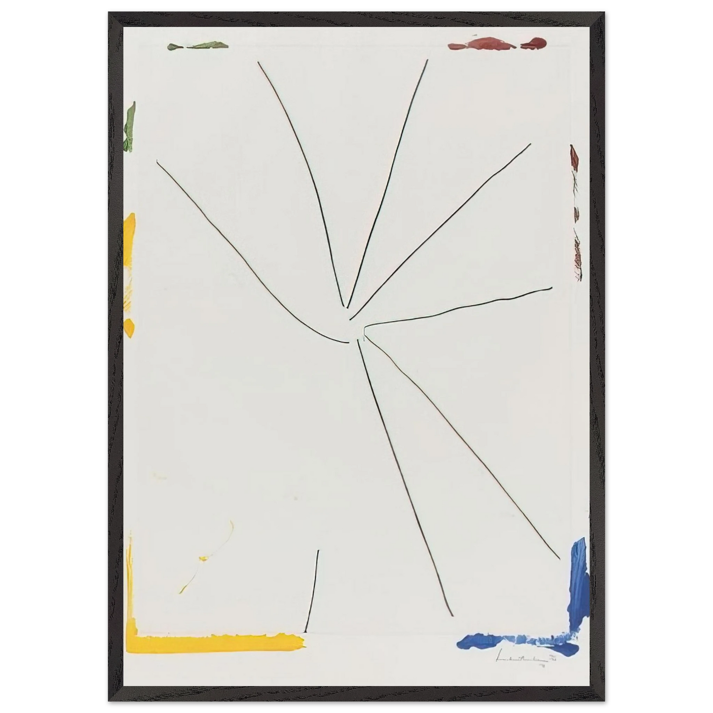 Helen Frankenthaler - Free Wheeling - 1971 Wall art - 60x80 cm / 24x32 Inches - Premium Wooden Framed Poster With Fine Art Paper - Black frame