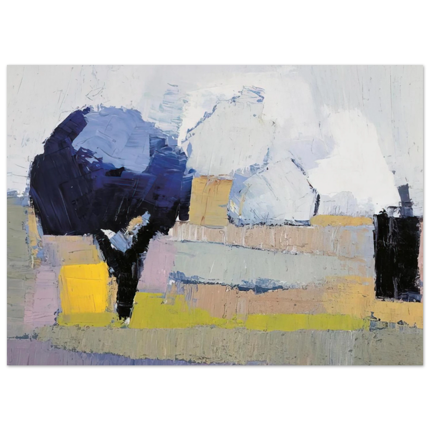 Nicolas de Stael - Paysage de Provence - Art Informel Fine Art Poster - 40x60 cm / 16x24 inches