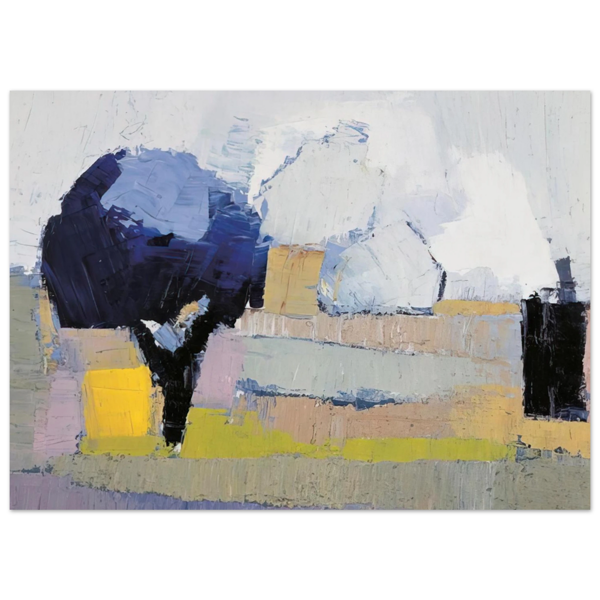 Nicolas de Stael - Paysage de Provence - Art Informel Fine Art Poster - 40x60 cm / 16x24 inches