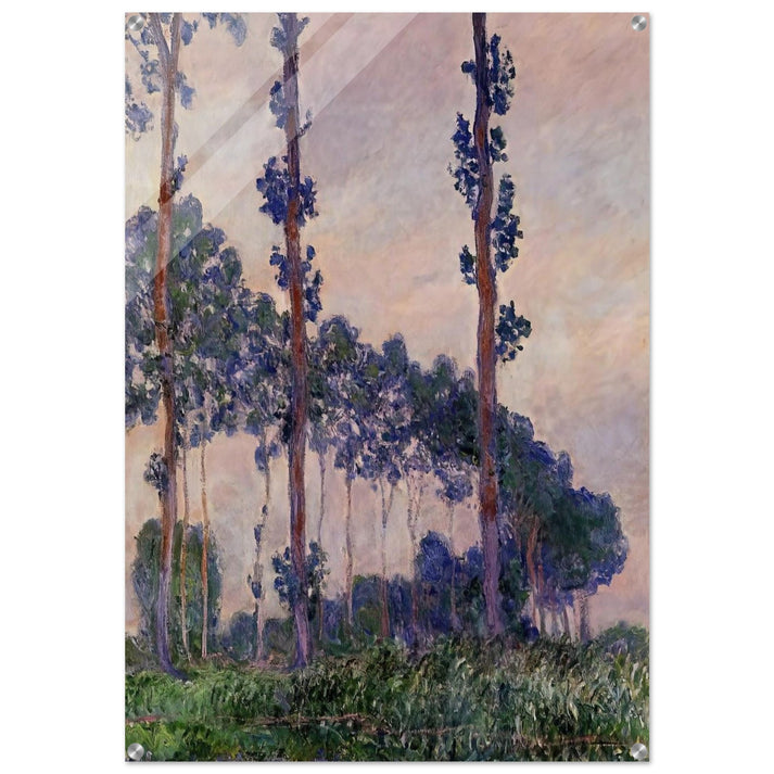 Three Trees in Grey Weather - claude monet Acrylic Print - 70x100 cm / 28x40″ inches