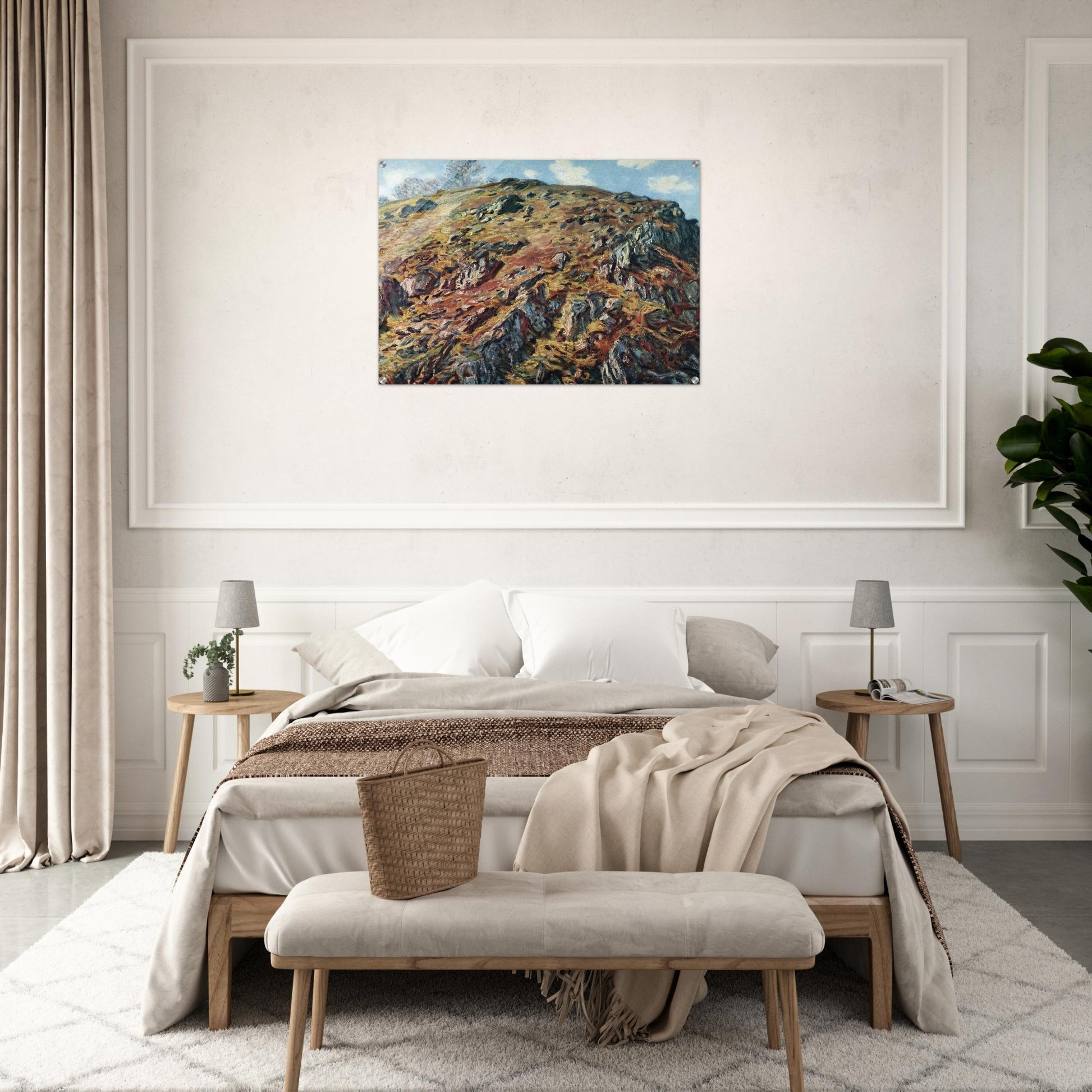 Study of Rocks - claude monet Acrylic Print - 70x100 cm / 28x40″ inches