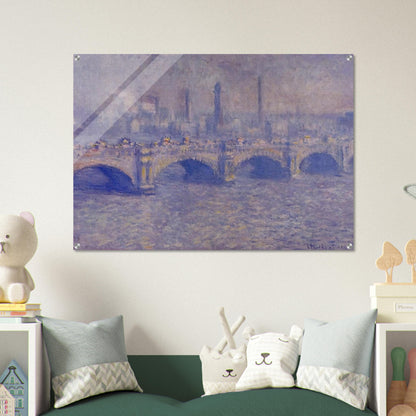 Waterloo Bridge, Sunlight Effect - claude monet Acrylic Print - 70x100 cm / 28x40″ inches
