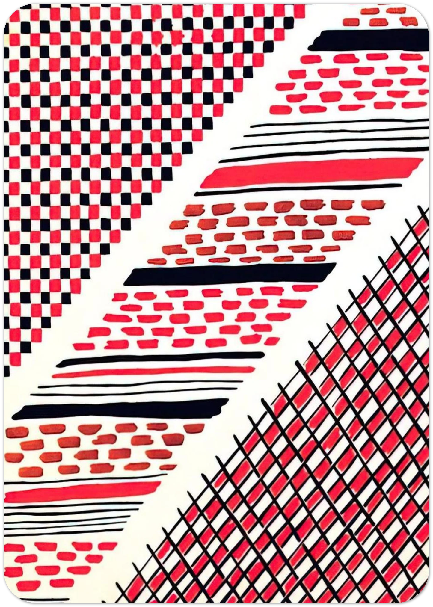 COMPOSITION 13 By Sonia Delaunay Pack of 10 Post Cards | Sonia Delaunay Post Cards | A6 (10.5 x 14.8 cm) - 4.1 x 5.8 inches