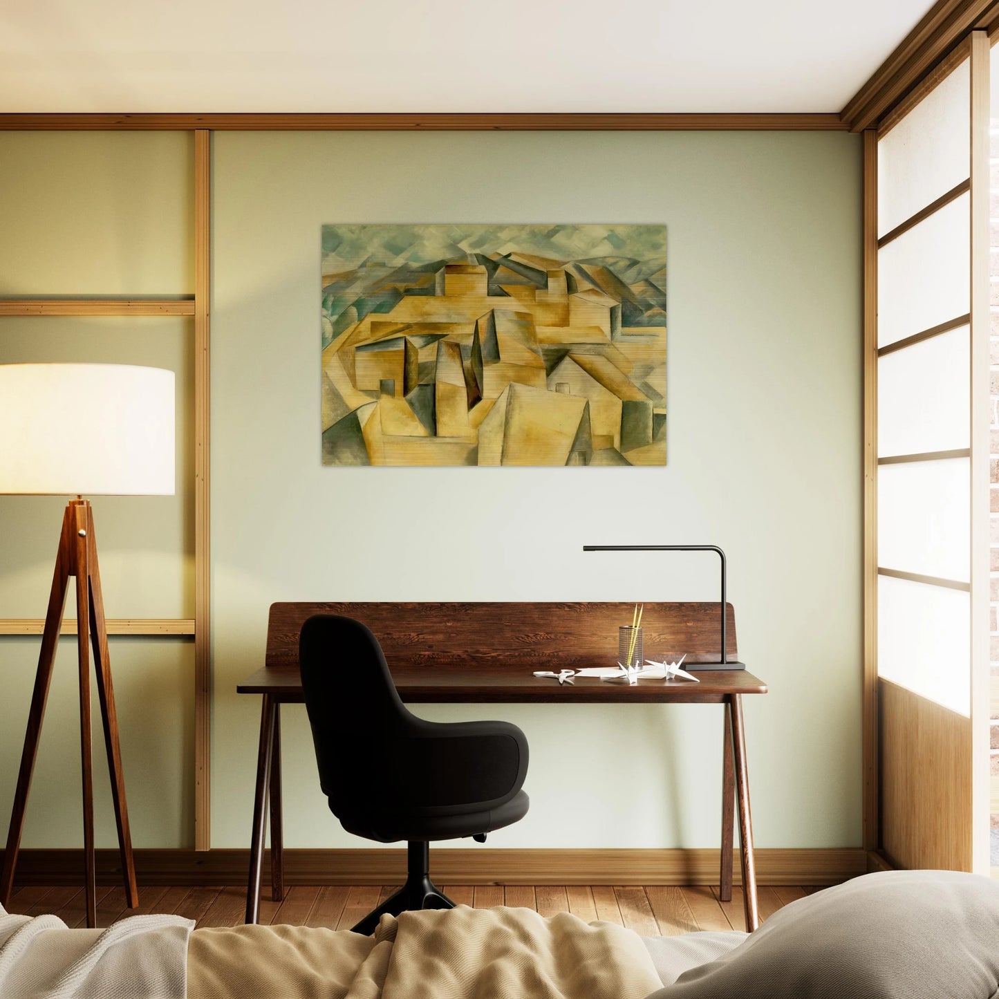 Houses on the hill - Pablo Picasso Brushed Aluminum Print - 70x100 cm / 28x40 inches | Pablo Picasso Aluminum Print | Pablo Picasso Prints