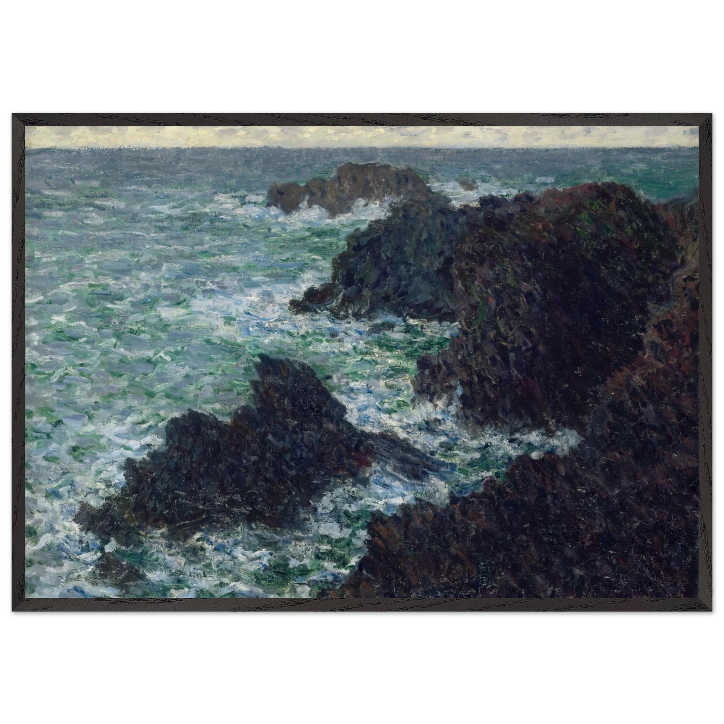 The Cote Sauvate - claude monet Framed Art Print – Black Wooden Frame - Default Title - -Framed Art Print