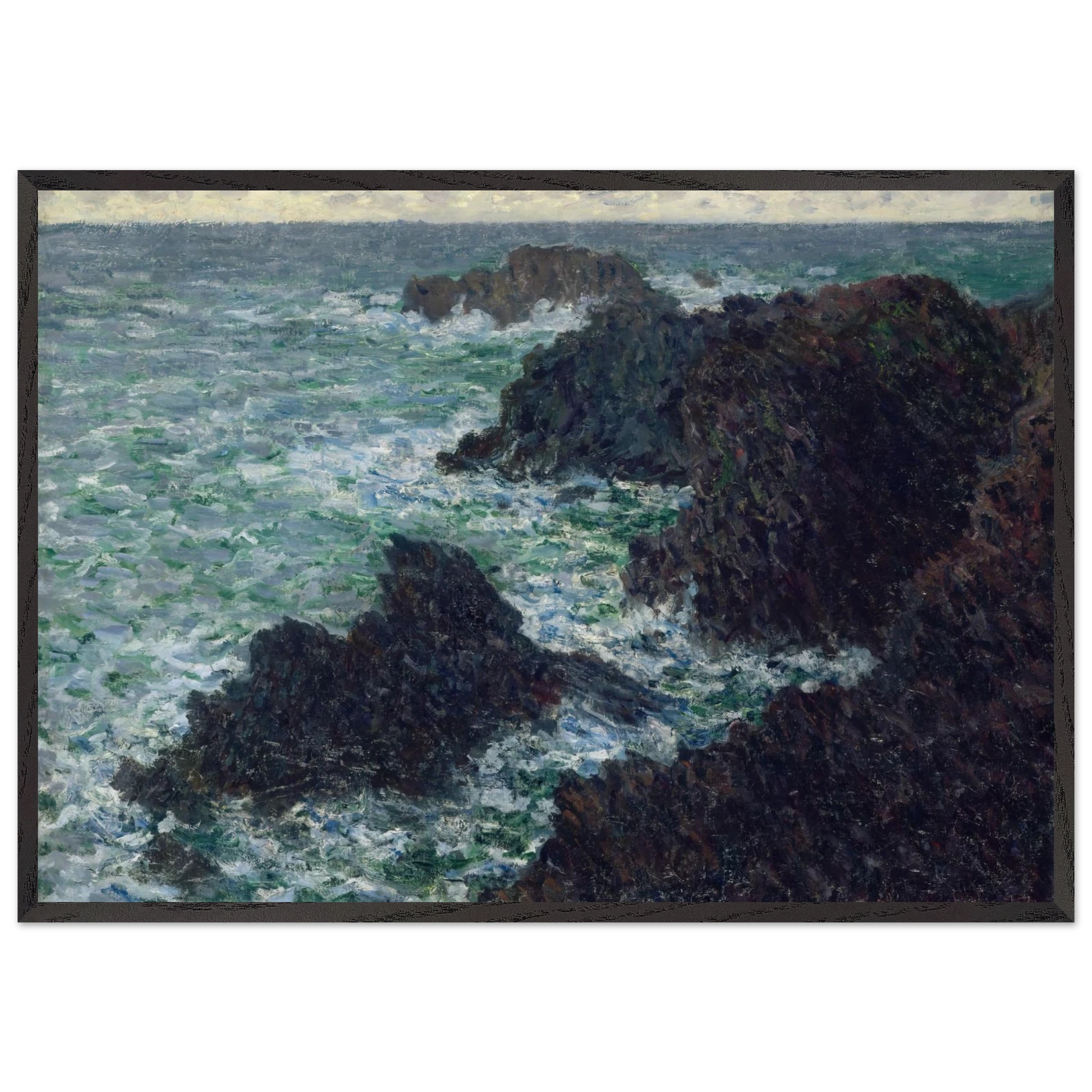 The Cote Sauvate - claude monet Framed Art Print – Black Wooden Frame - Default Title - -Framed Art Print