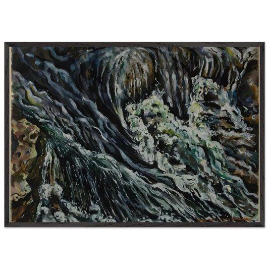 BRIDAL TEN SLEEP FALLS - Ivan Albright Framed Art Print – Black Wooden Frame - Default Title - -Framed Art Print