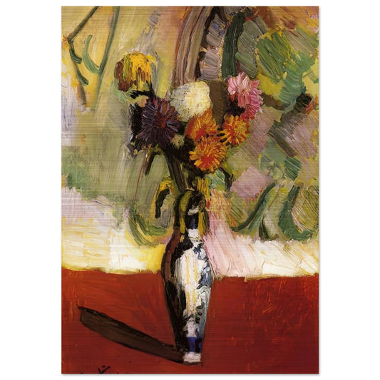 CHRYSANTHEMUMS IN A CHINESE VASE 1902 - Henri Matisse Brushed Aluminum Print - 70x100 cm / 28x40 inches | Henri Matisse Aluminum Print | Henri Matisse Prints
