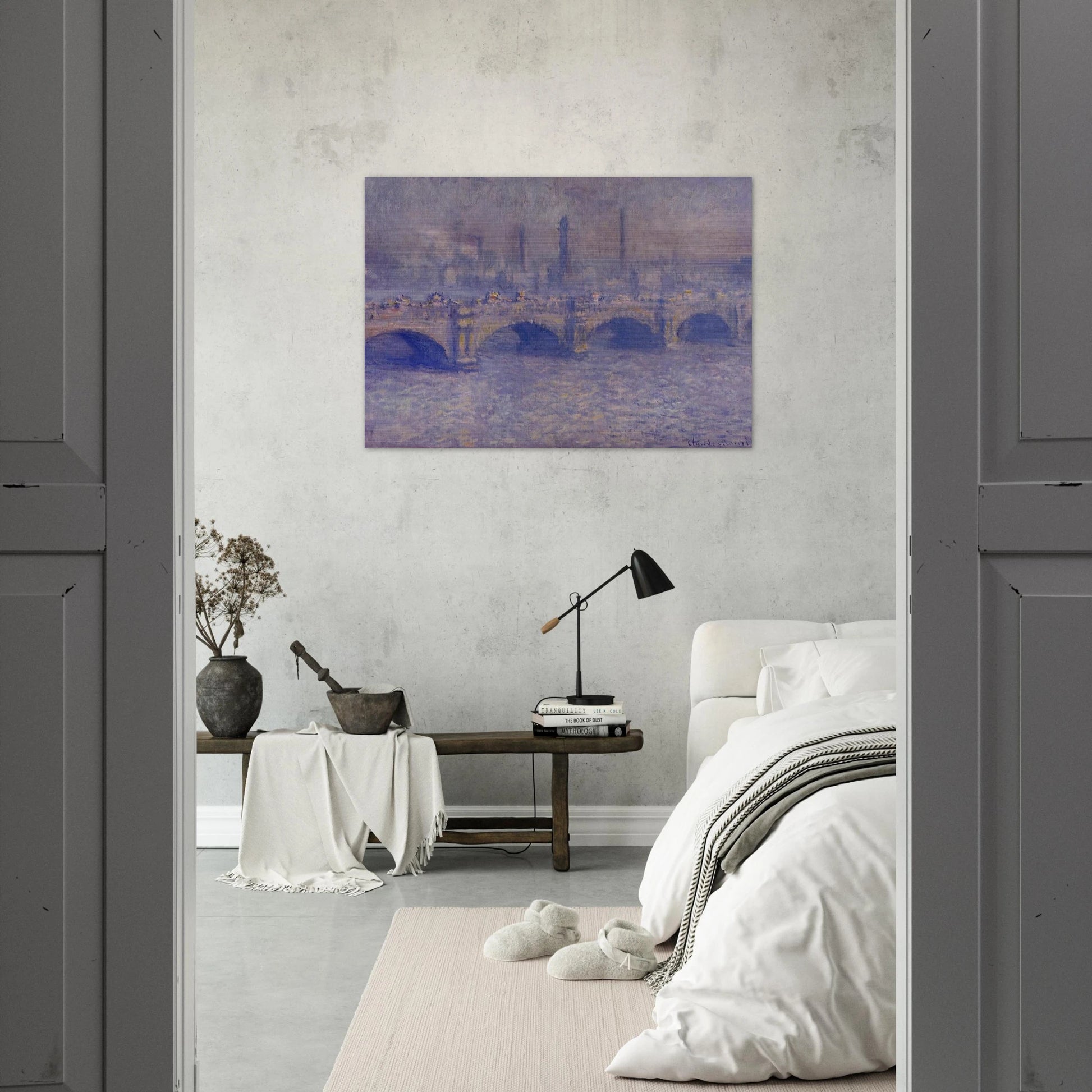 Waterloo Bridge, Sunlight Effect - claude monet Brushed Aluminum Print - 70x100 cm / 28x40 inches | claude monet Aluminum Print | claude monet Prints