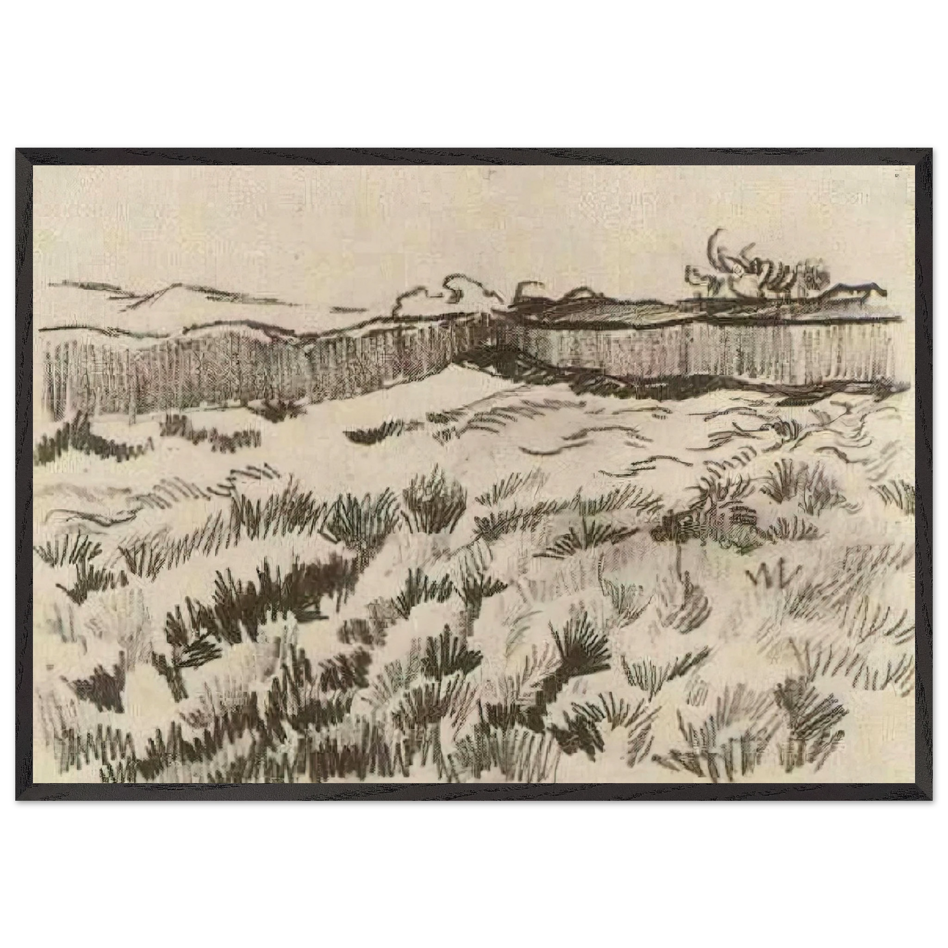 Enclosed Field - Vincent van Gogh Framed Art Print – Black Wooden Frame - Default Title - -Framed Art Print