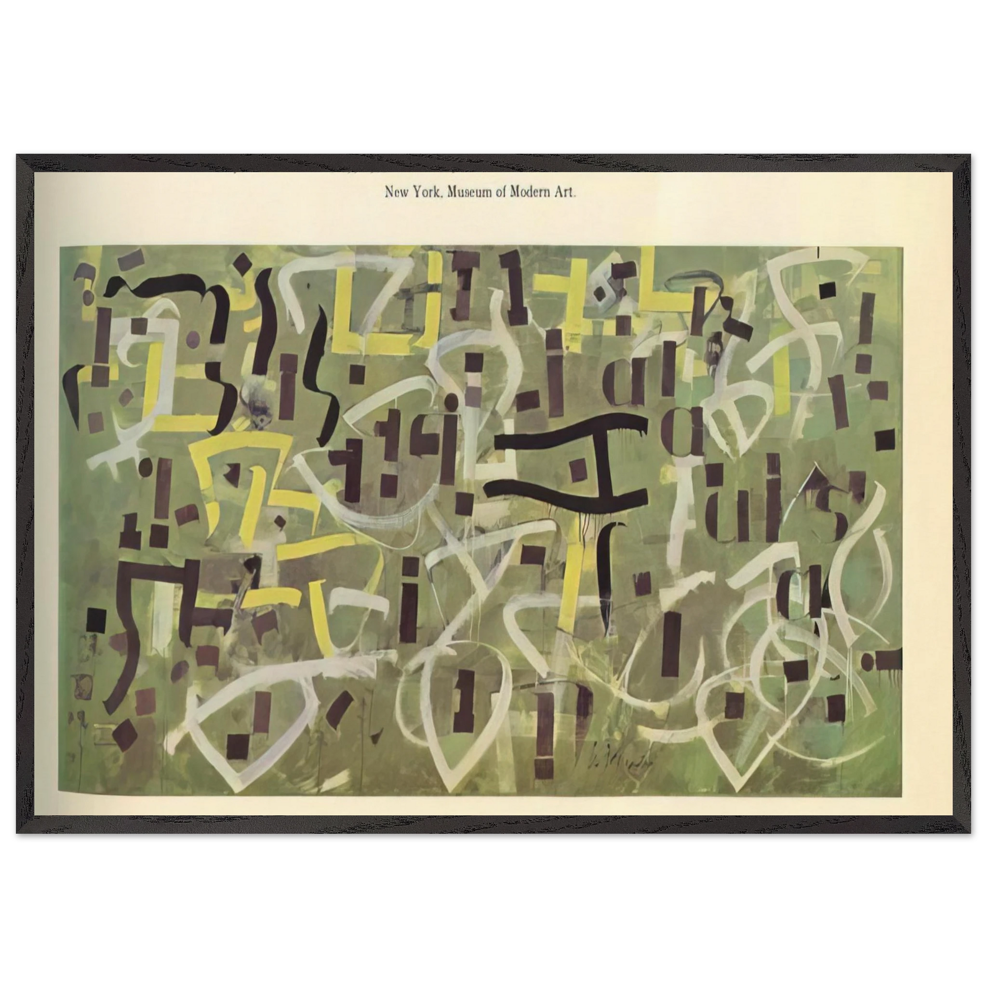 Number 9 In Praise of Gertrude Stein - 1950 - Bradley Walker Tomlin Framed Art Print – Black Wooden Frame - Default Title - -Framed Art Print