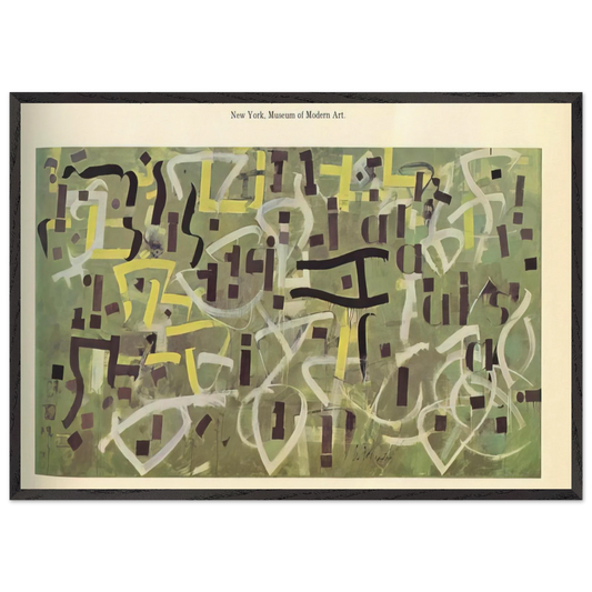 Number 9 In Praise of Gertrude Stein - 1950 - Bradley Walker Tomlin Framed Art Print – Black Wooden Frame - Default Title - -Framed Art Print