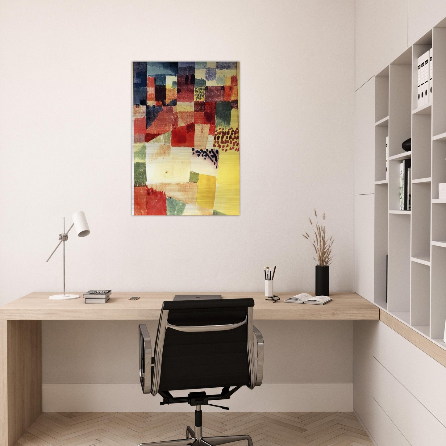 HAMMAMET - Paul Klee Brushed Aluminum Print - 70x100 cm / 28x40 inches | Paul Klee Aluminum Print | Paul Klee Prints