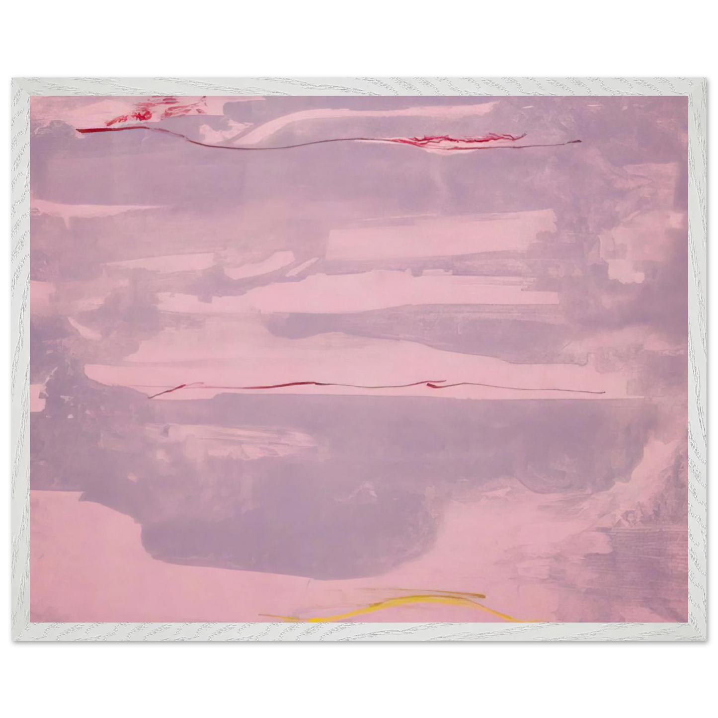 Helen Frankenthaler - Dream Walk - 1977 Wall art - 28x43  cm / XL (11x17 inches) - Premium Wooden Framed Poster With Fine Art Paper - Black frame
