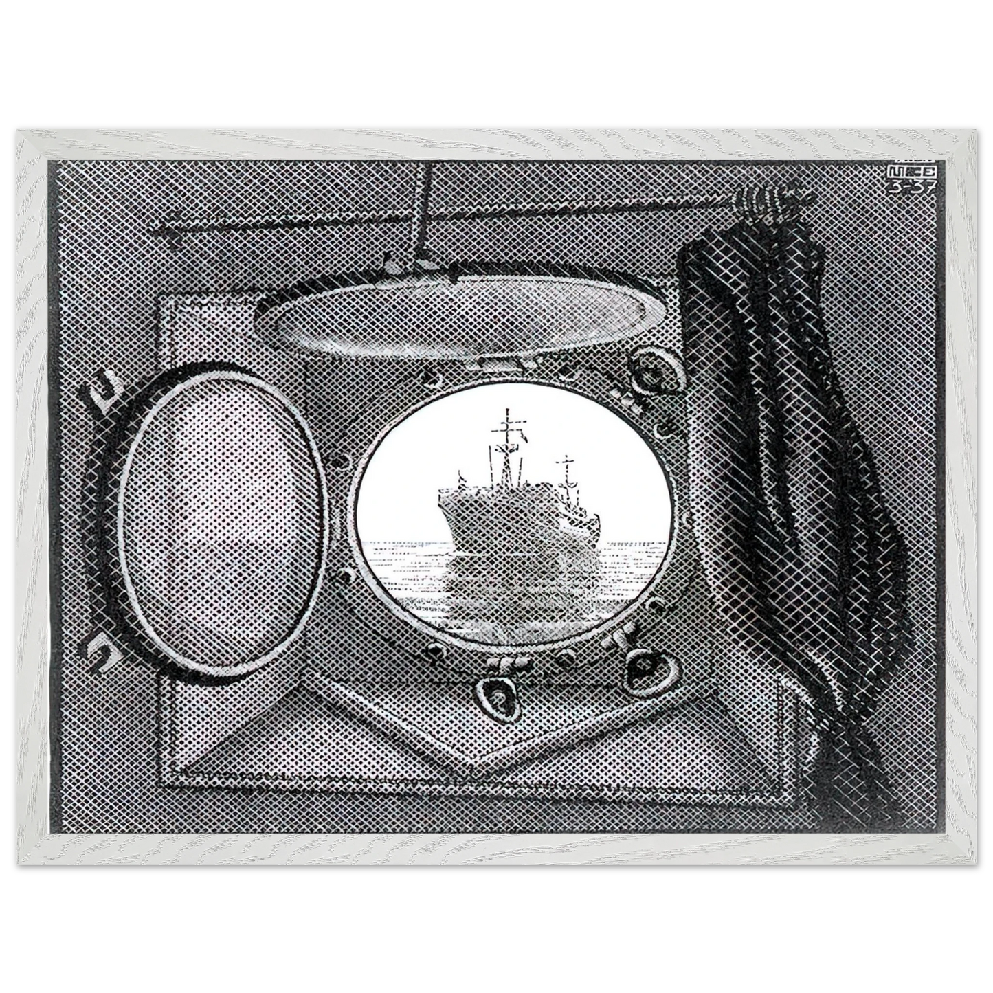 MC Escher - PORTHOLE Wall Art - 60x80 cm / 24x32 inches - Fine Art Poster - -