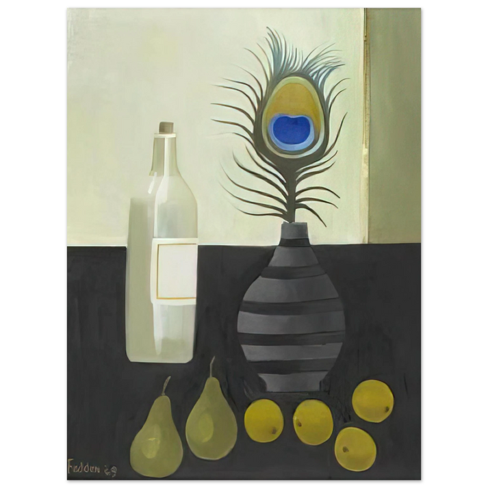 Mary Fedden - Peacock Feather Still Life - 2009  75x100 cm / 30x40inches Fine Art Poster