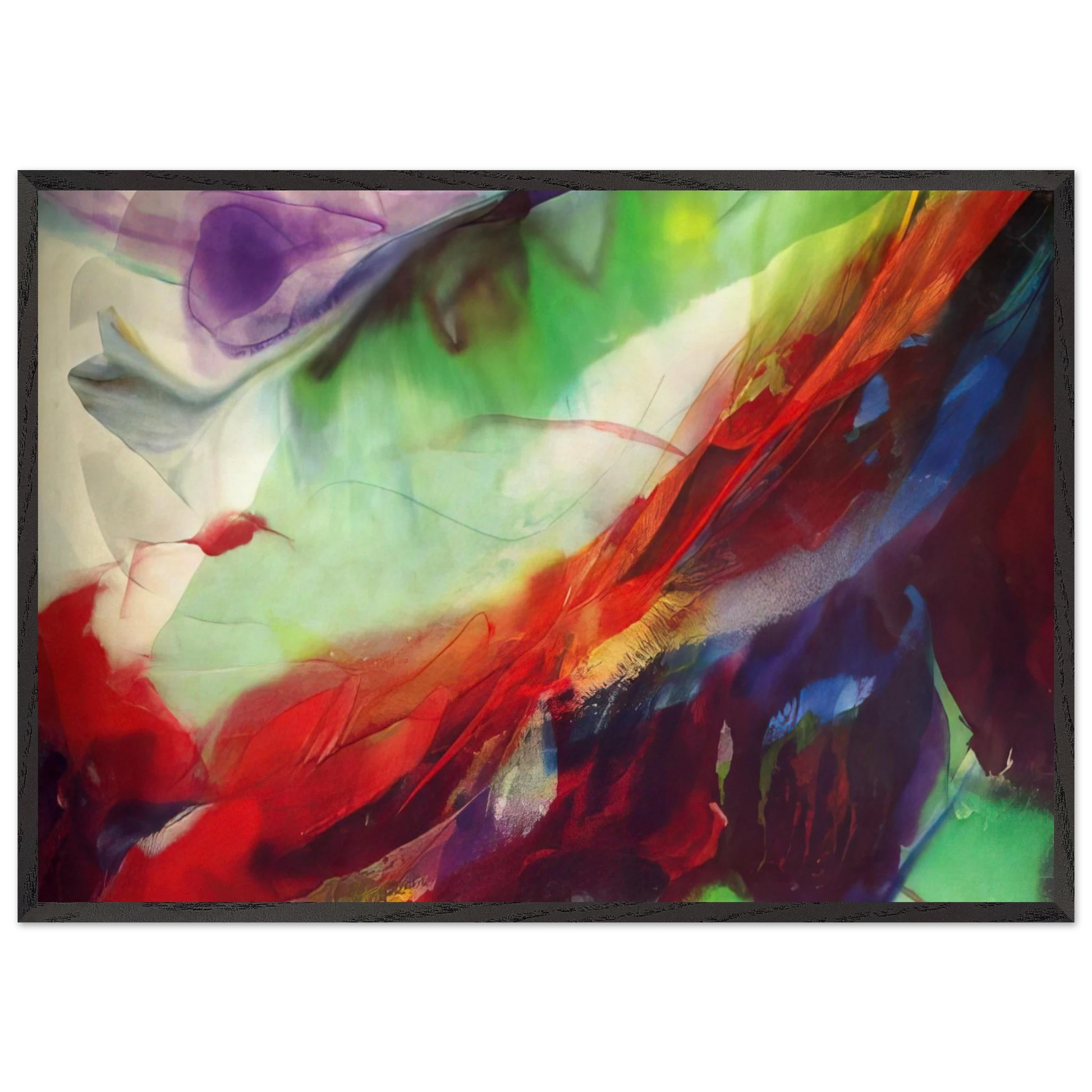 Phenomena Sun over the Hour Glass - 1966 - Paul Jenkins Framed Art Print – Black Wooden Frame - Default Title - -Framed Art Print