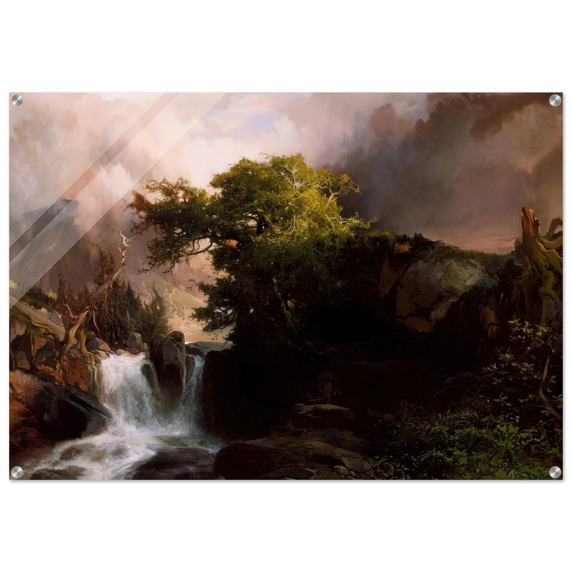 A Mountain Stream - Thomas Moran Acrylic Print - 70x100 cm / 28x40″ inches