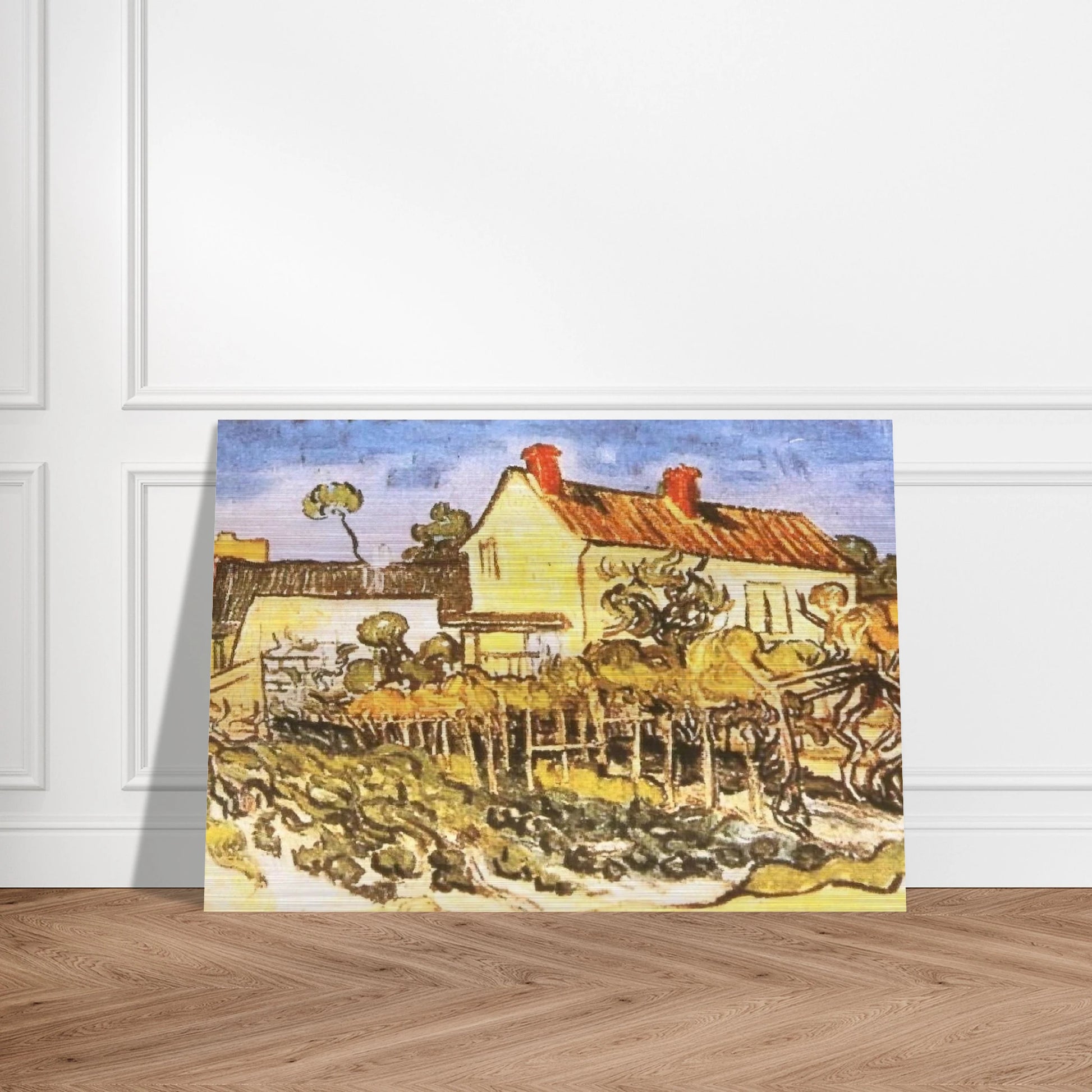 The House of Pere Eloi - Vincent van Gogh Brushed Aluminum Print - 70x100 cm / 28x40 inches | Vincent van Gogh Aluminum Print | Vincent van Gogh Prints