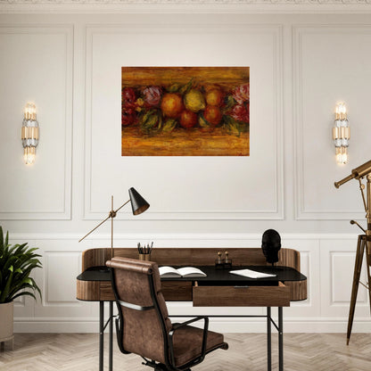 Garland of Fruit and Flowers - Pierre-Auguste Renoir Brushed Aluminum Print - 70x100 cm / 28x40 inches | Pierre-Auguste Renoir Aluminum Print | Pierre-Auguste Renoir Prints
