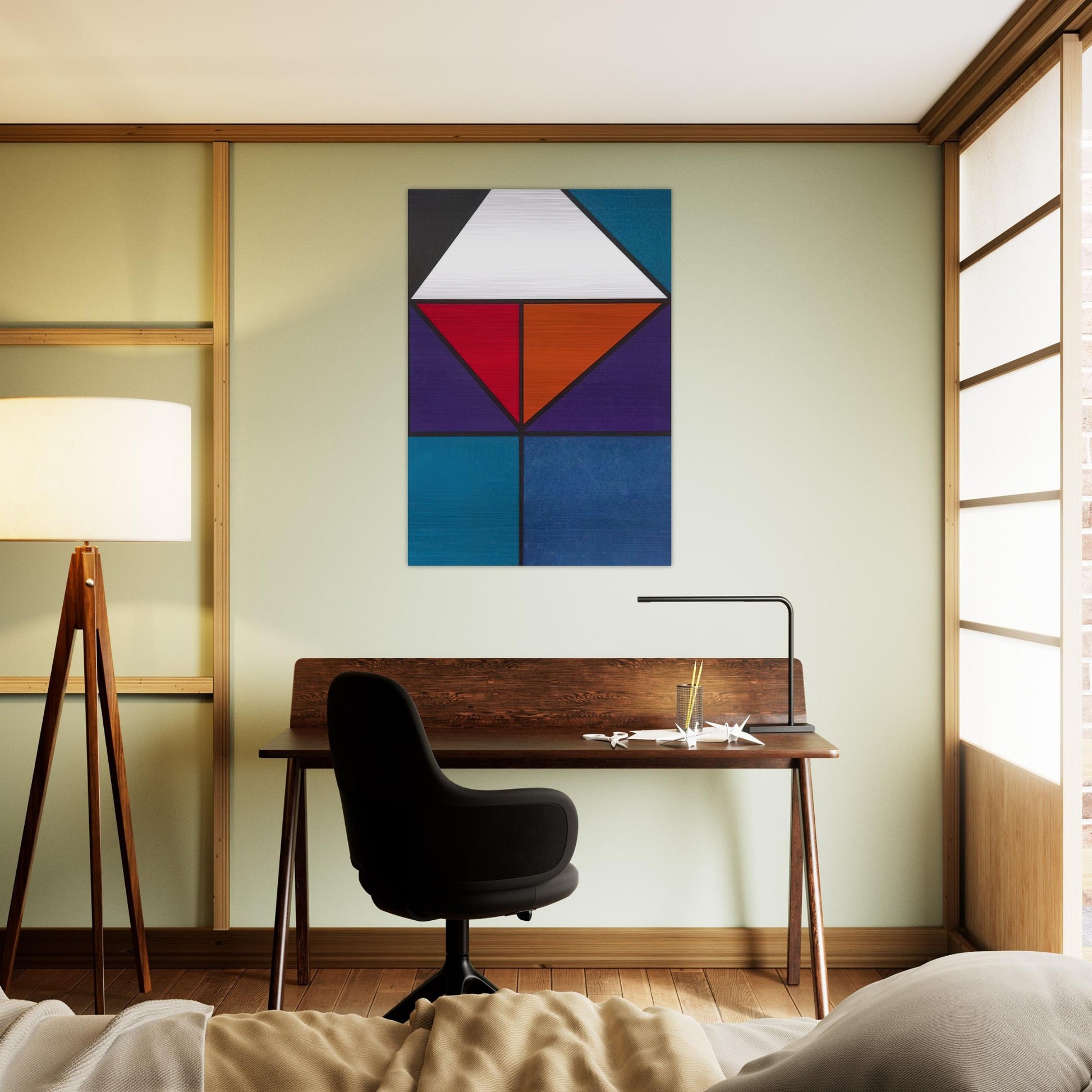 Plakat für Ausstellung Baden-Baden - 1965 - Johannes Itten Brushed Aluminum Print - 70x100 cm / 28x40 inches | Johannes Itten Aluminum Print | Johannes Itten Prints