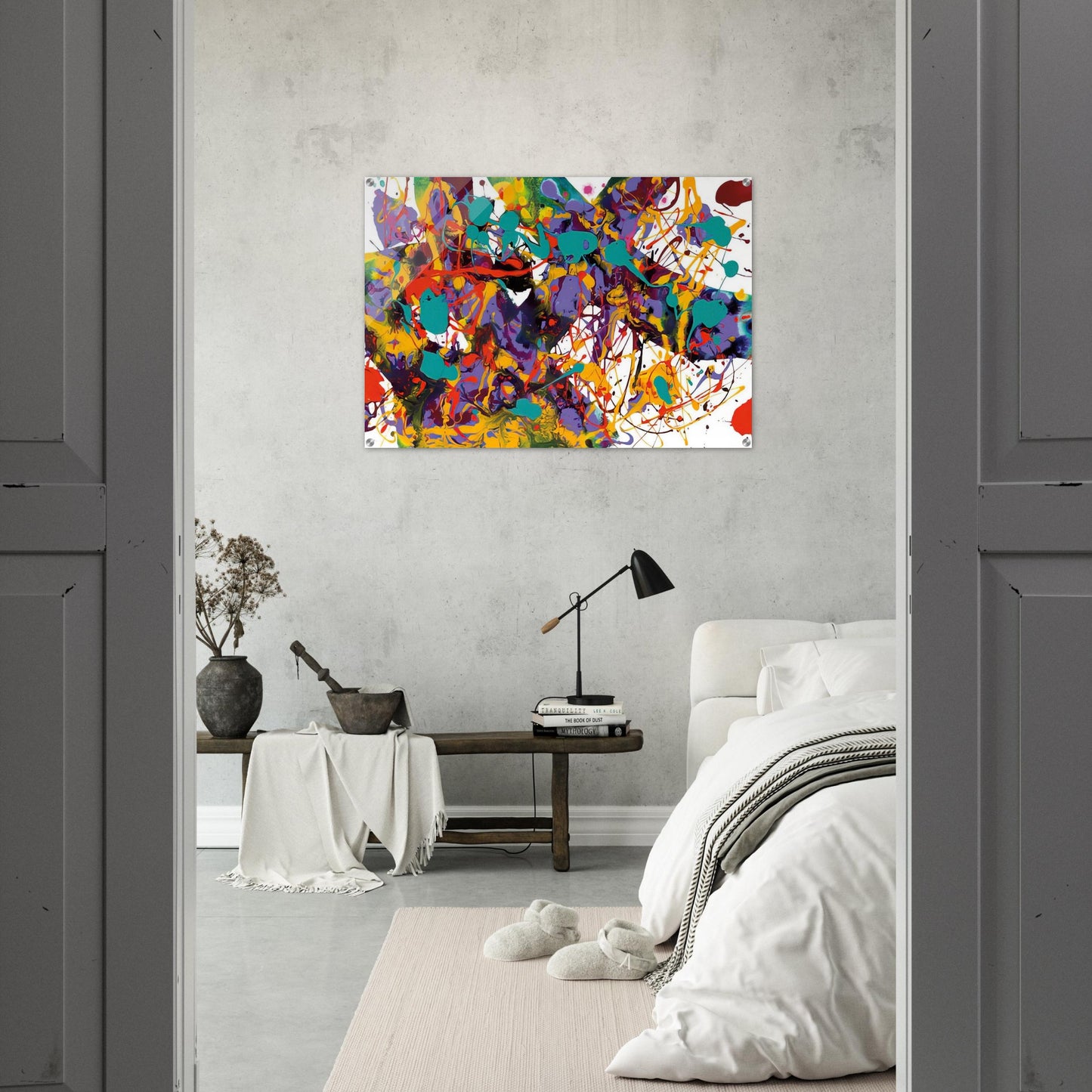 Untitled  SFP94-35  SFF 1711  - Sam Francis Acrylic Print - 70x100 cm / 28x40″ inches | Sam Francis Wall Art | Sam Francis Prints