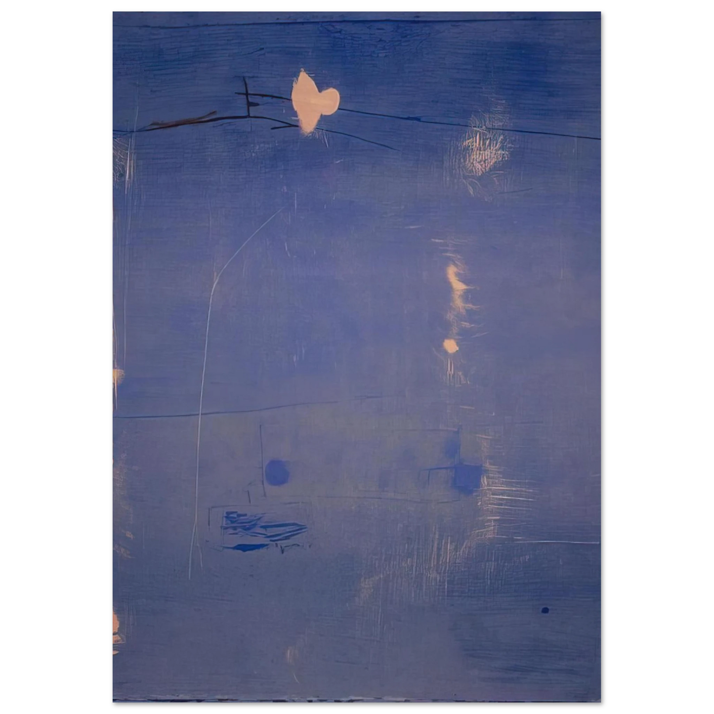 Helen Frankenthaler - Cameo - 1980 Wall art - 40x50 cm / 16x20 inches - Premium Wooden Framed Poster With Fine Art Paper - White frame