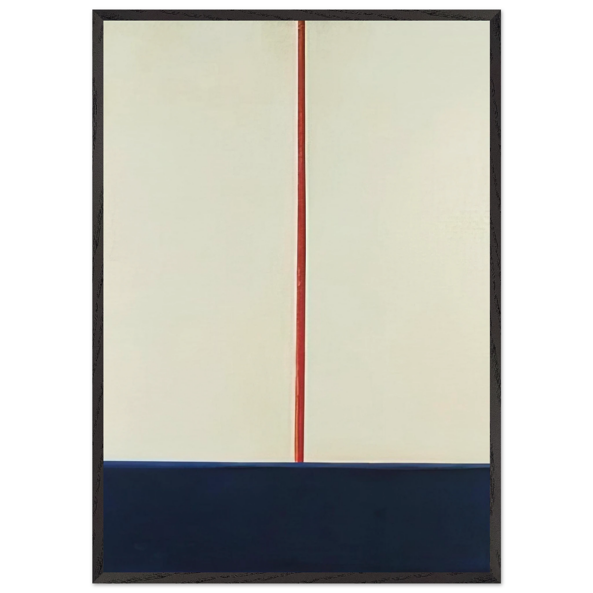 KOMPOSITION BLAU ROT AUF WEISS 1965 - Blinky Palermo 70x100 cm / 28x40 inches Framed Art Print – Black Wooden Frame