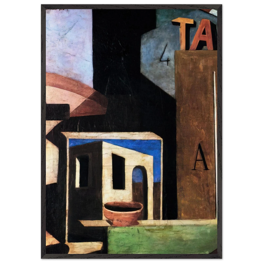 LA COMPOSIZIONE TA 1916 - Carlo Carra Framed Art Print – Black Wooden Frame - Default Title - -Framed Art Print