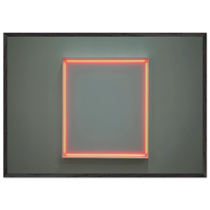 4 rythmes interferents en formant un carre - 1972 - Francois Morellet 70x100 cm / 28x40 inches Framed Art Print – Black Wooden Frame