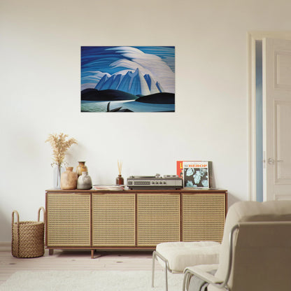 Lake and Mountains - 1928 - Lawren Harris Brushed Aluminum Print - 70x100 cm / 28x40 inches | Lawren Harris Aluminum Print | Lawren Harris Prints