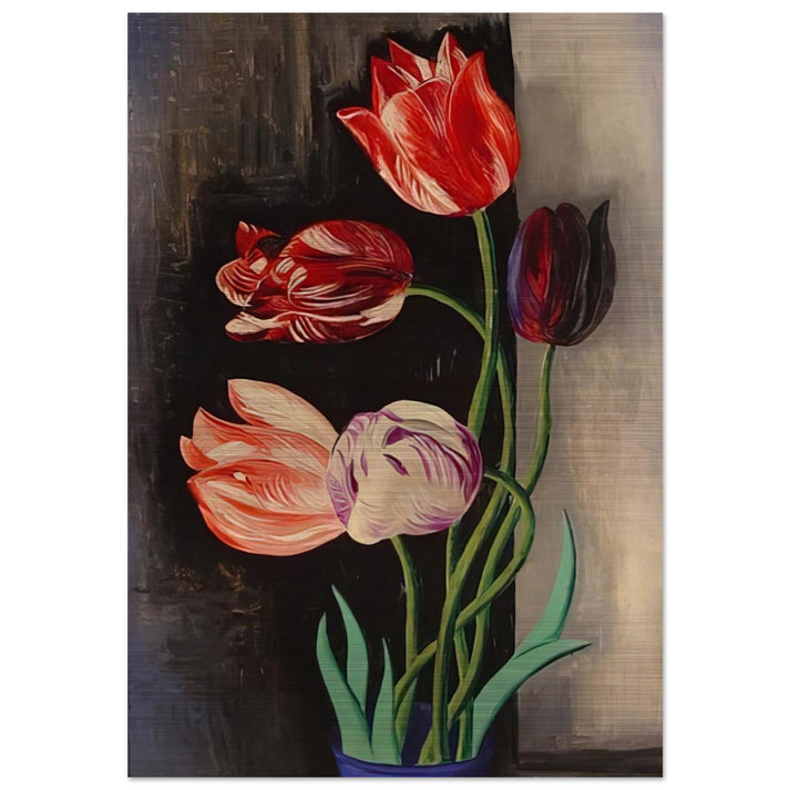 TULIPS - Moise Kisling Brushed Aluminum Print - 70x100 cm / 28x40 inches | Moise Kisling Aluminum Print | Moise Kisling Prints