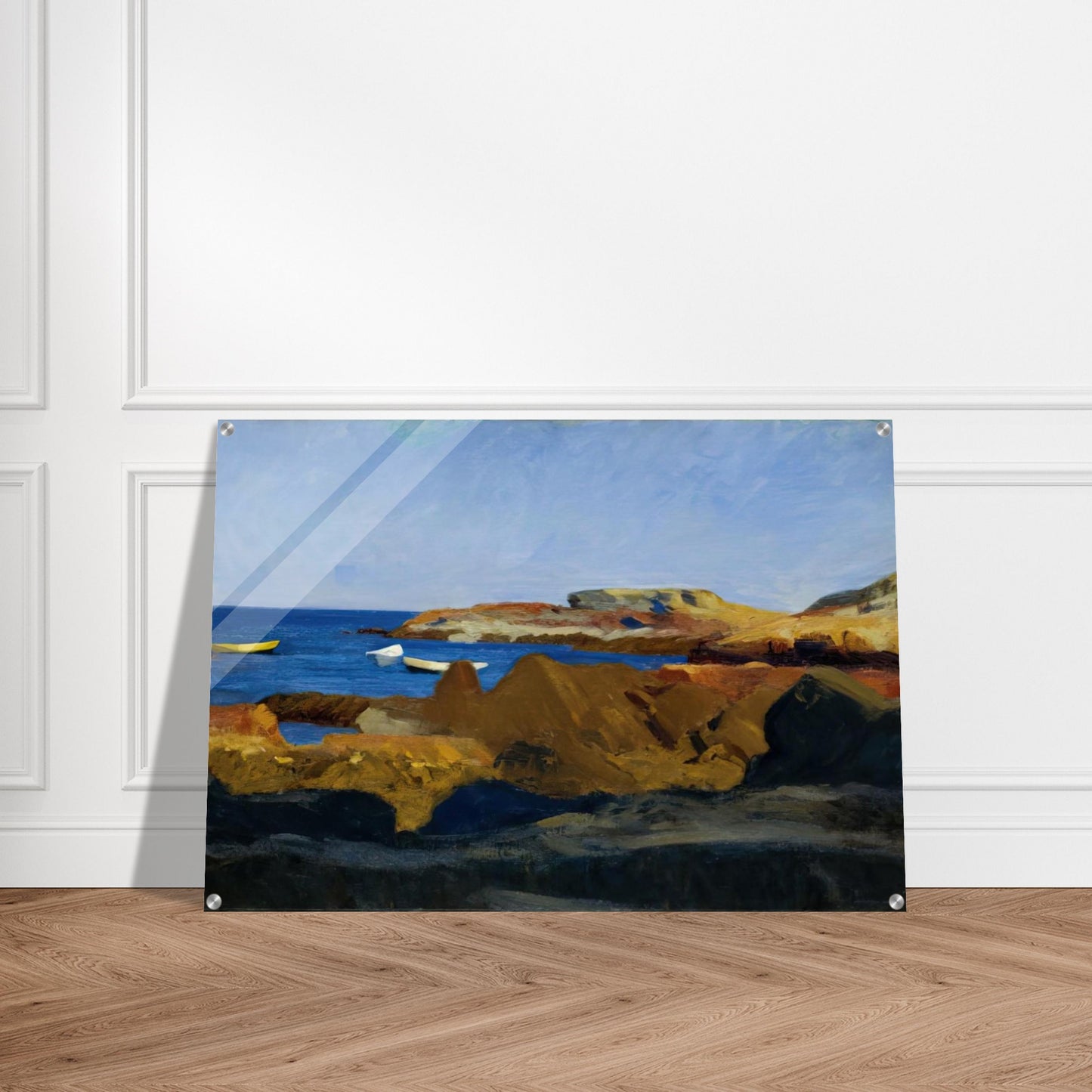 Cove at Ogunquit - Edward Hopper Acrylic Print - 70x100 cm / 28x40″ inches | Edward Hopper Wall Art | Edward Hopper Prints